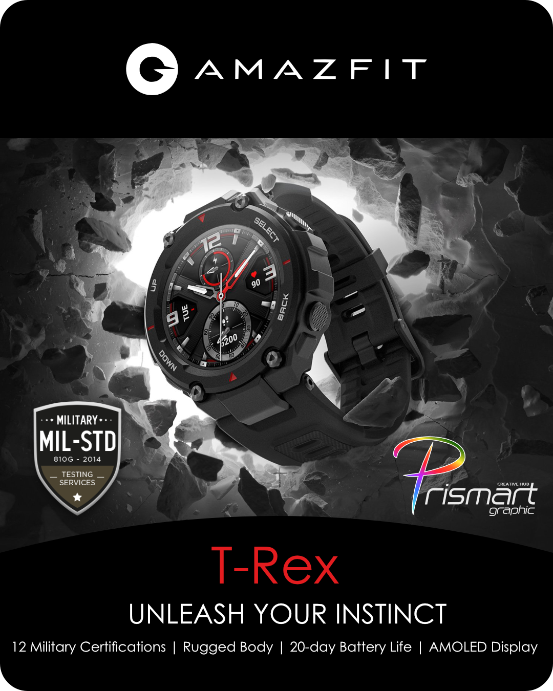 amazfit t-rex pro smart watch