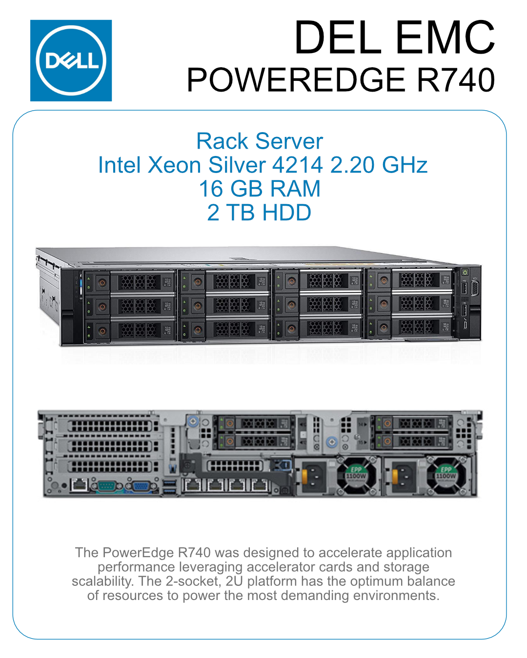 Dell EMC R740 Server