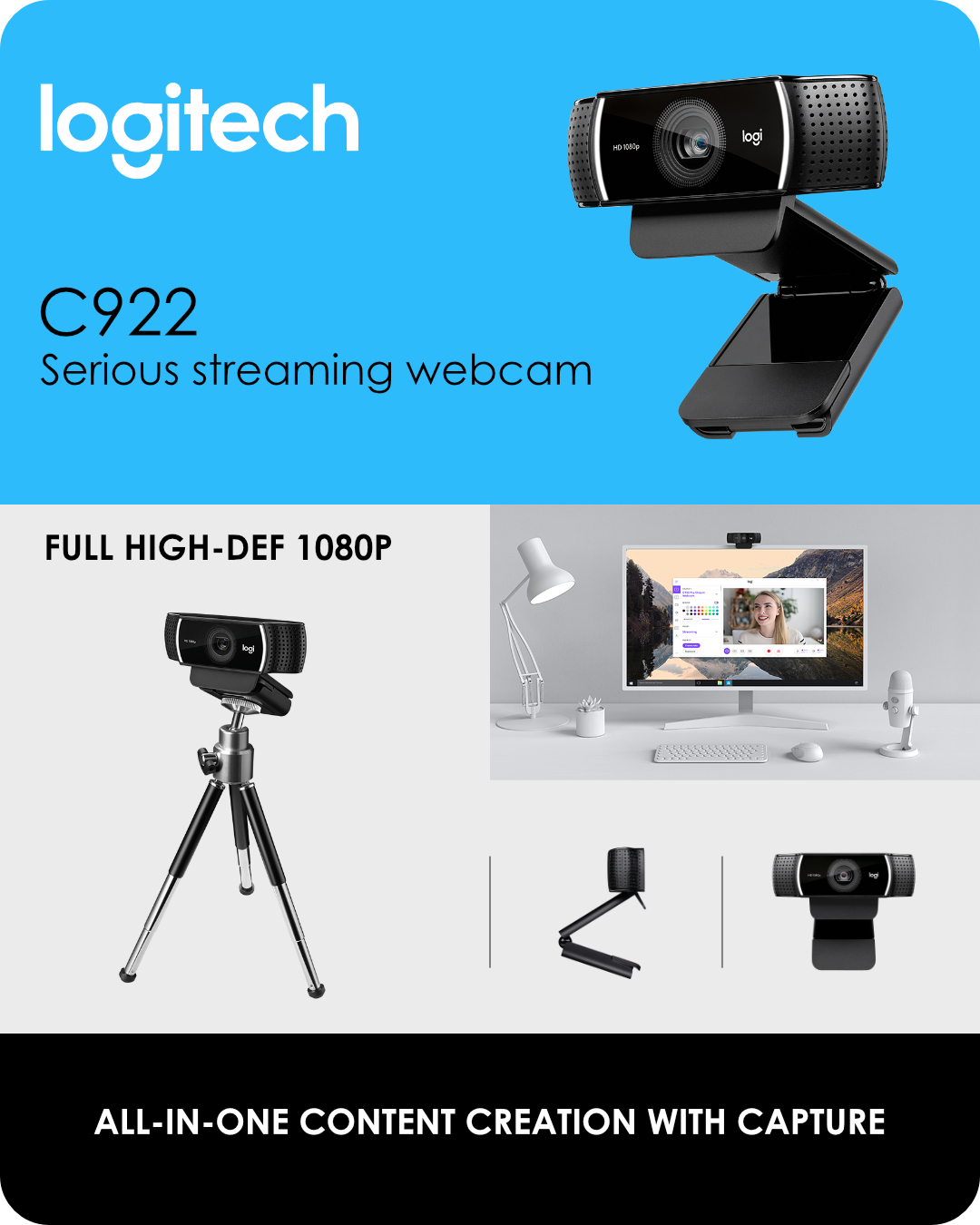 Logitech C922 Streaming web cam